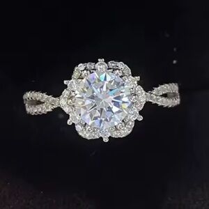 Elegant Silver Diamond Ring by